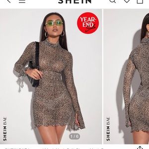 SHEIN leopard print dress